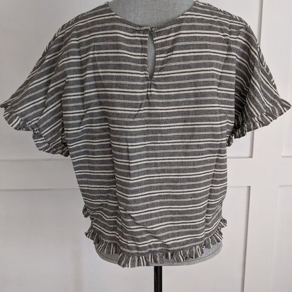 [A New Day] Chevron Ruffled Peplum Top - M - Picture 3 of 5